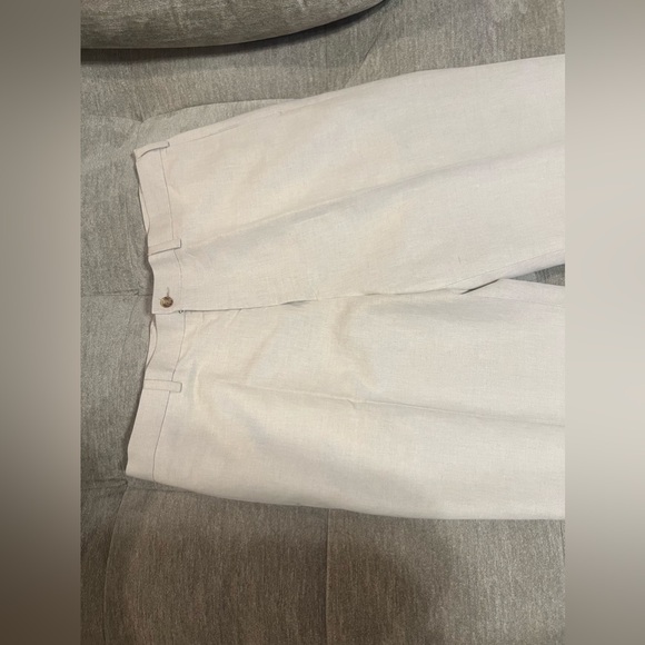 Perry Ellis PVL Texture 2Pcs Suit Jacket/Pants In Natural Linen Size 44R & 34/29 - Picture 13 of 16